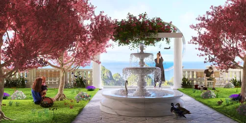 Easter Egg Hunt in a Tranquil Garden