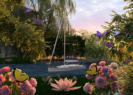 # В душе весна 🩷🩷🩷🌿🌿 Renderização de Design