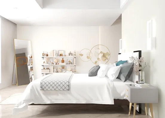 Clean and simple Bedroom Design Rendering