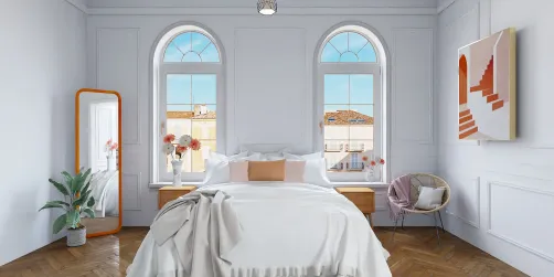 Peach bedroom 🧡🩷