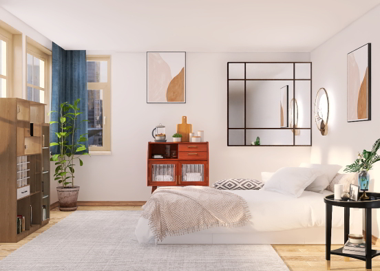 New York Bedroom Design Rendering