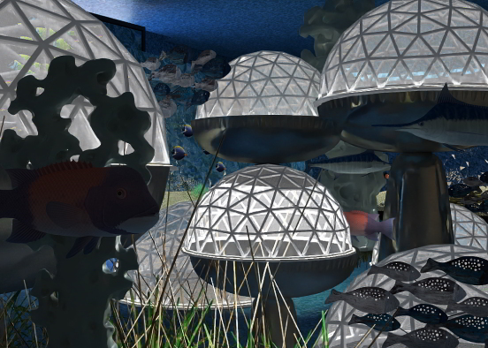 Future Living: Underwater City Design Rendering