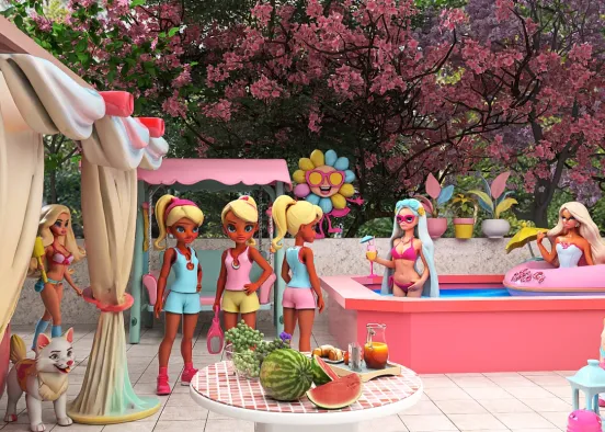 # Pool party  Renderização de Design