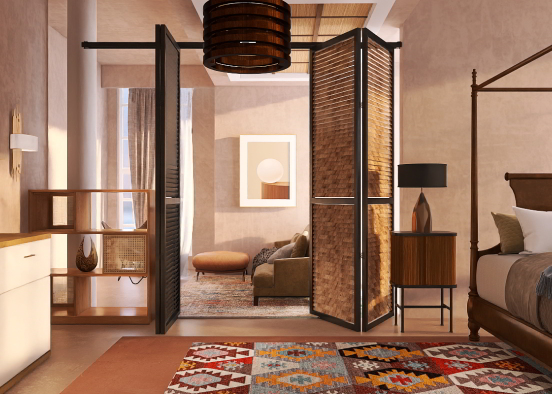 Moroccan Hotel Room  Design Rendering