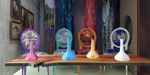 4 potions in magic bottles 