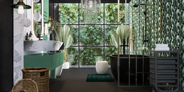 Tropical bathroom 🌺