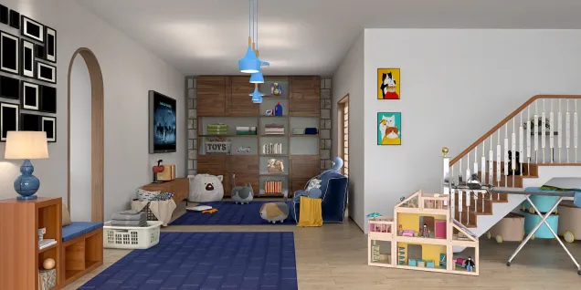 kids playroom and my laundry room 