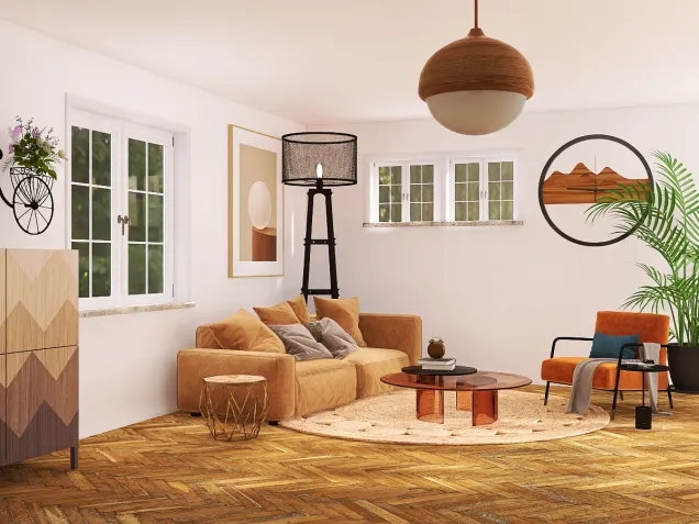 Rustic living room design 