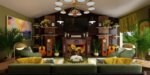 Living room 💚💛