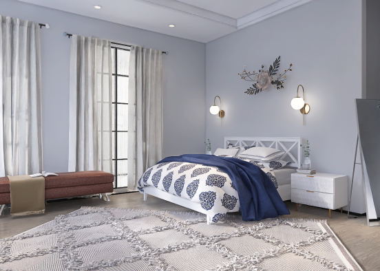 minimal bedroom  Design Rendering