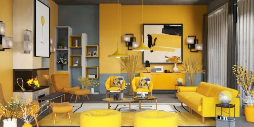 Gray & Yellow