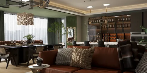 Living Dining Kitchen