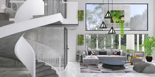 White Gray modern interior design🤍🖤🤍