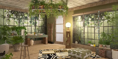 Relaxing among the plants