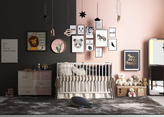 Room for baby girl Design Rendering