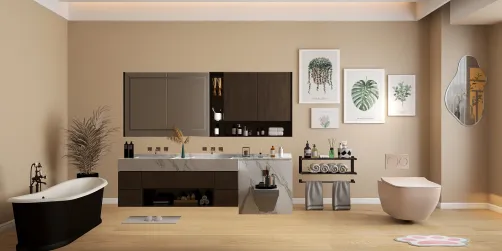 bathroom designs 😮 which feels aesthetic 