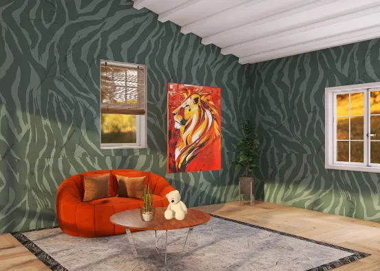Living room Africa Design Rendering