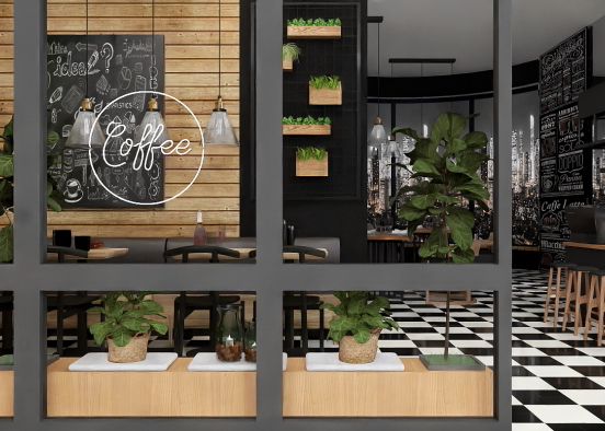 Rooftop coffee Design Rendering