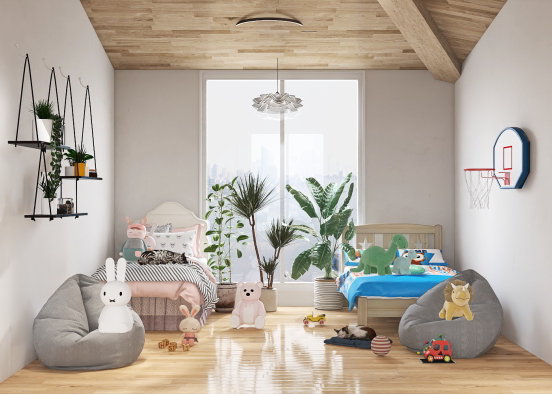 What a mess kids room  Design Rendering