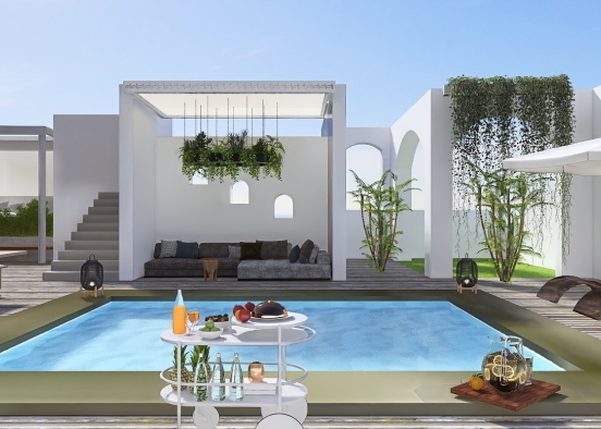 Hollywood pool house  Design Rendering