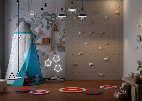 cozy playroom for children 💜 Design Rendering