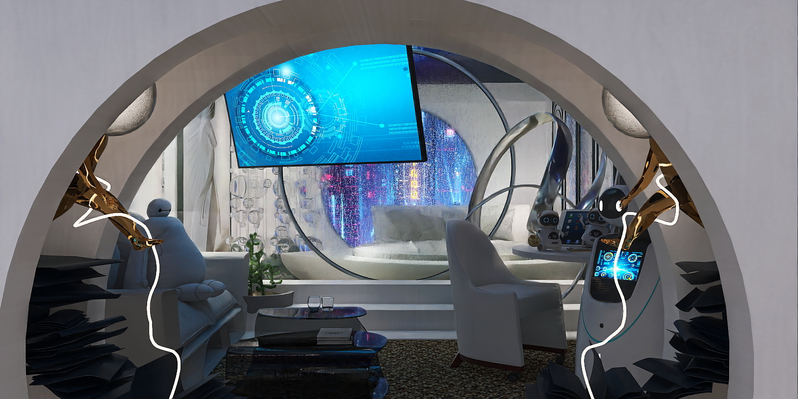 futuristic bedroom