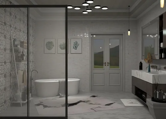 # two different show doors  Renderização de Design