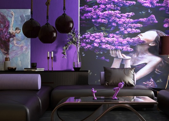 Purple and black Визуализация дизайна