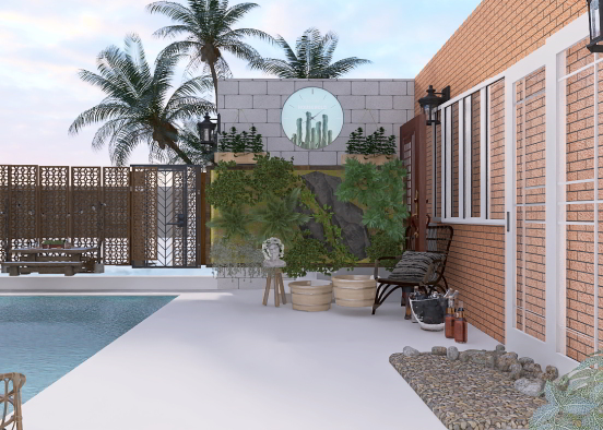 Small patio big pool Design Rendering