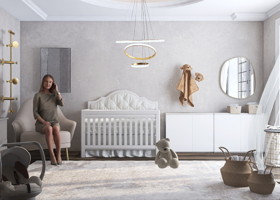 Cosy Baby Room Design Rendering