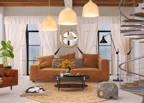 cozy living room🤎 Design Rendering