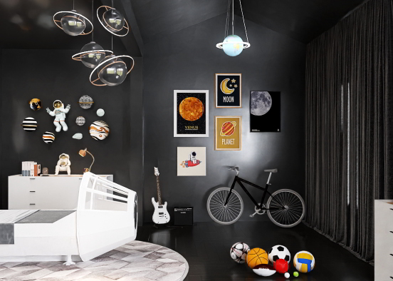 Terrestrial Kids Room Design Rendering
