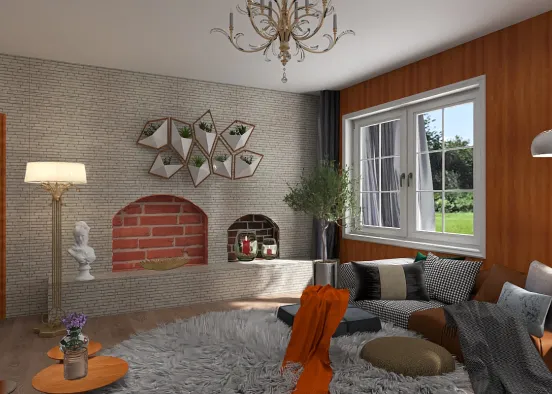 # Empty livingroom0 Визуализация дизайна