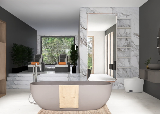 Baño de suite  Design Rendering