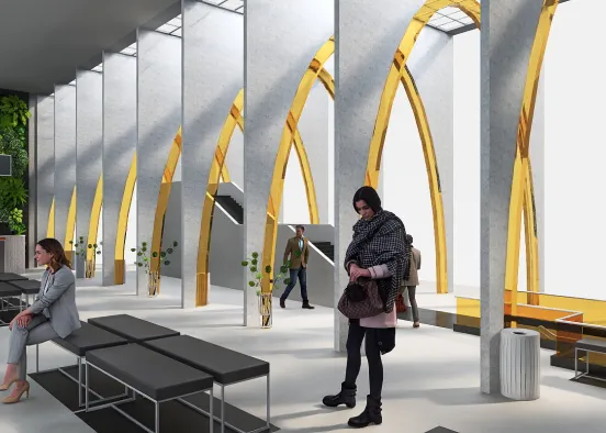 Modern subway station Design Rendering