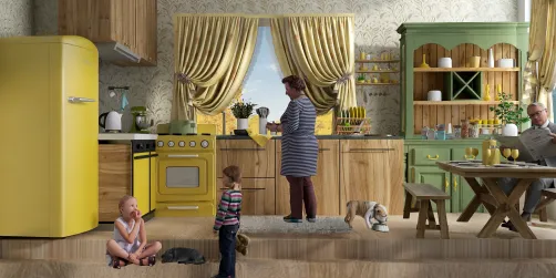 Farmhouse Kitchen. Design 2 of 4.