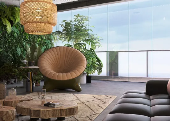 # SALA ABERTA PARA A VARANDA Визуализация дизайна