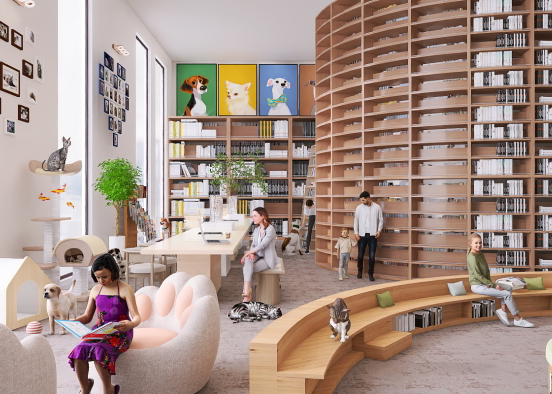 Pet Friendly Library  Design Rendering