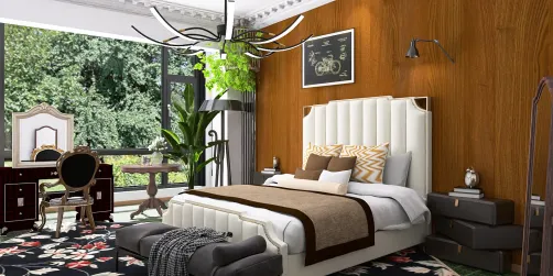 modern mediaeval bedroom 
