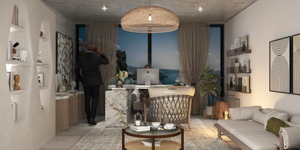 modern living room design showcasing intelligent furniture arrangement with aesthetic appeal using Homestyler's real-time 3D rendering feature