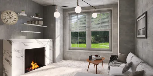 Comfy grey living room 