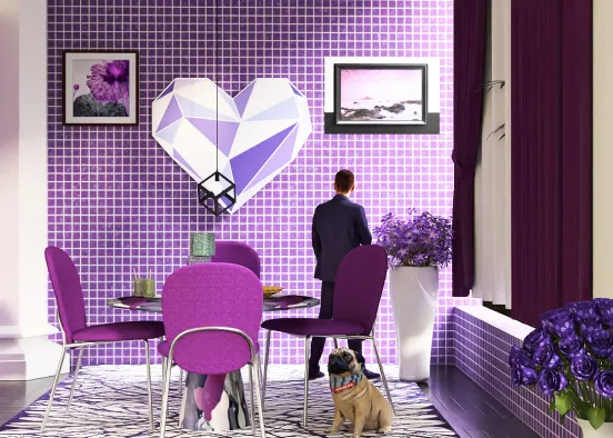 Purple room (Rainbow home) Design Rendering