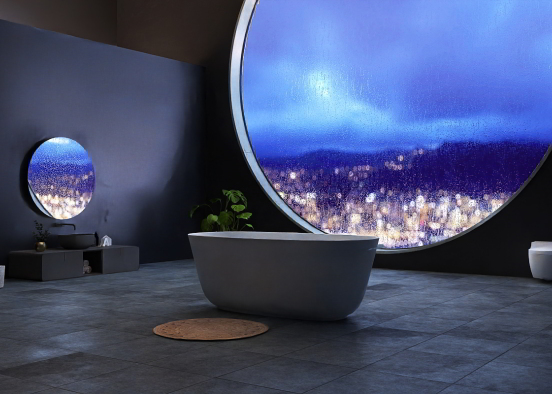 casa de banho moderna e estilosa Design Rendering