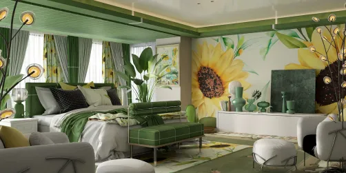 “Sunlit Meadow Retreat” Bedroom 
