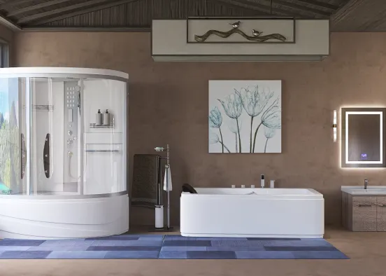 Baño lujoso 🌟

Azul rey y café🤎💙 Design Rendering