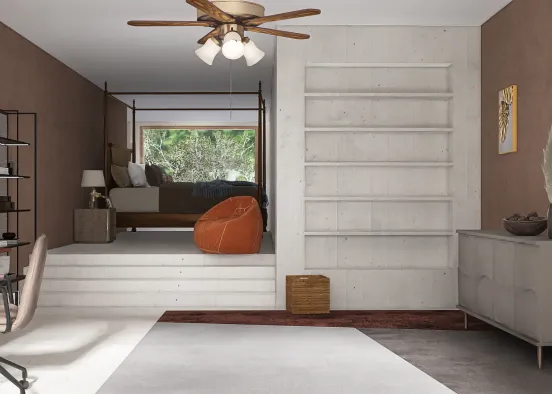 modern bedroom  Design Rendering