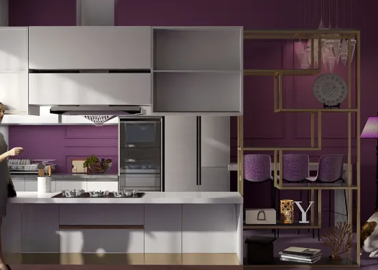 lavender kitchen 💜  Design Rendering