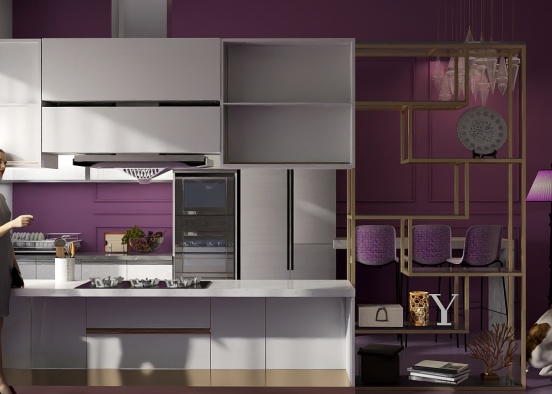 lavender kitchen 💜  Design Rendering