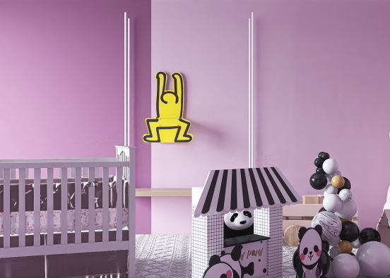 a fun babysitting room Design Rendering