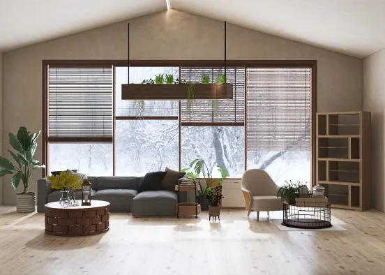 Boho minimalist living room ✨ Design Rendering